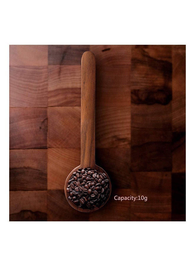 Long Handle Coffee Scoop For Ground Coffee Wooden Coffee Spoon In Black Walnut Brown  - Image 2