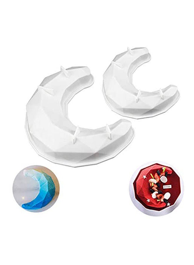 Ramadan Diamond Mousse Silicone Mold Cake Mold Baking Mold Baking Decoration Tools White - Image 1