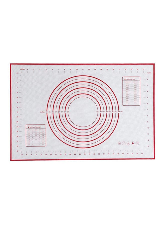بساط خبز من السيليكون مانع للالتصاق، لوح عجين دوار من الألياف الزجاجية بحجم كبير لأدوات المطبخ لصنع الكيك وبيتي فور ماكارون أبيض - Image 1