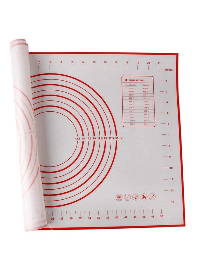 بساط خبز من السيليكون مانع للالتصاق، لوح عجين دوار من الألياف الزجاجية بحجم كبير لأدوات المطبخ لصنع الكيك وبيتي فور ماكارون أبيض - Image 2