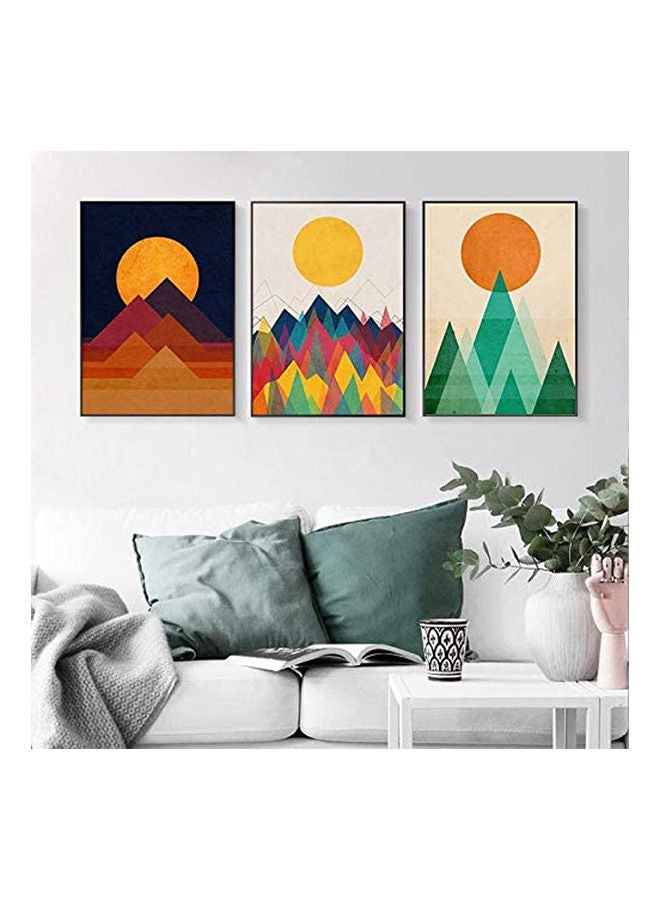 Canvas Art Painting For Wall Design Of Sunrise At Sea Multicolour - Image 1