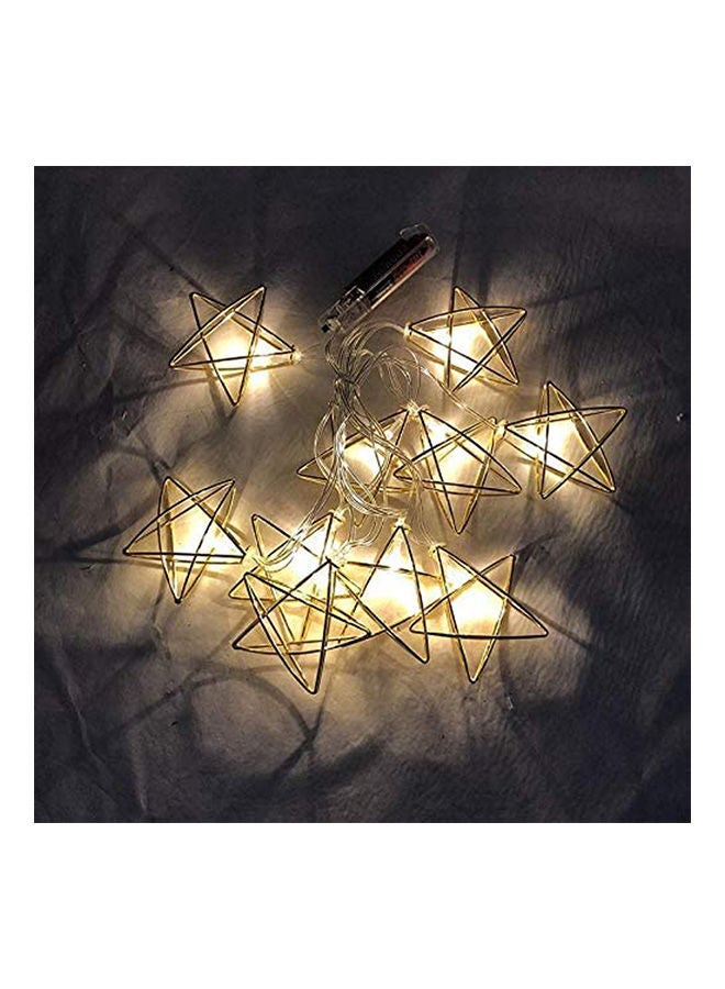 Generic (1 Set) Eid Mubarak Led Star Light String, 2M Ramadan Eid Mubarak Star Shape Interior, Bedroom Home Decoration Clear  - Image 1