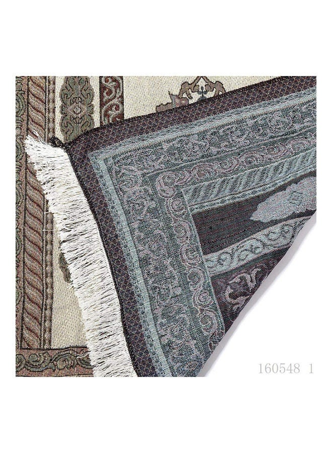 Pray Rug Muslim Worship Blanket Fashion Worship Blanket Portable Embroidery Patterned Carpet Mats Beige  - Image 2