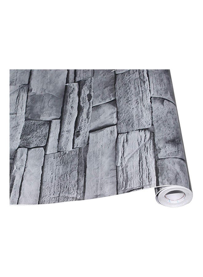 Peel And Stick Wallpaper Brick Self Adhesive Removable Vinyl Film For Bedroom Livingroom Grey  - Image 1