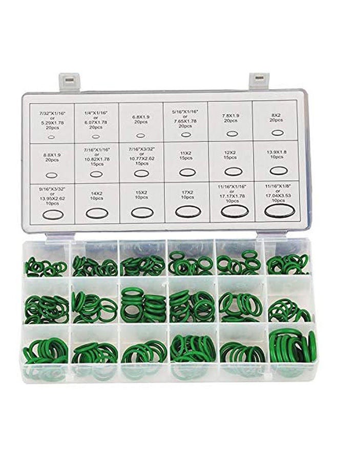 Generic 270 Pcs 18 Sizes Kit Air Conditioning Hnbr O Rings Car Auto Repair Tools Rubber Air Conditioning Refrigerant Ring Sets  - Image 1