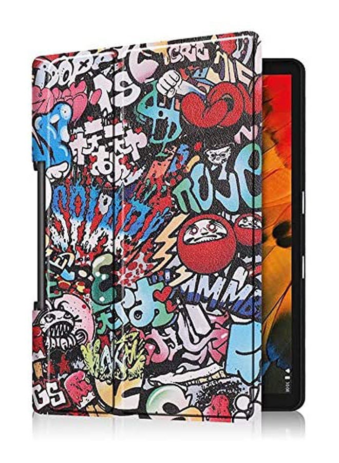 Generic Lenovo Yoga Smart Tab Ytx705F- Lightweight Fold Stand Microfiber Lining Case Cover For Lenovo Yoga Smart Tab 10.1 Inch Graffiti Multicolour  - Image 2