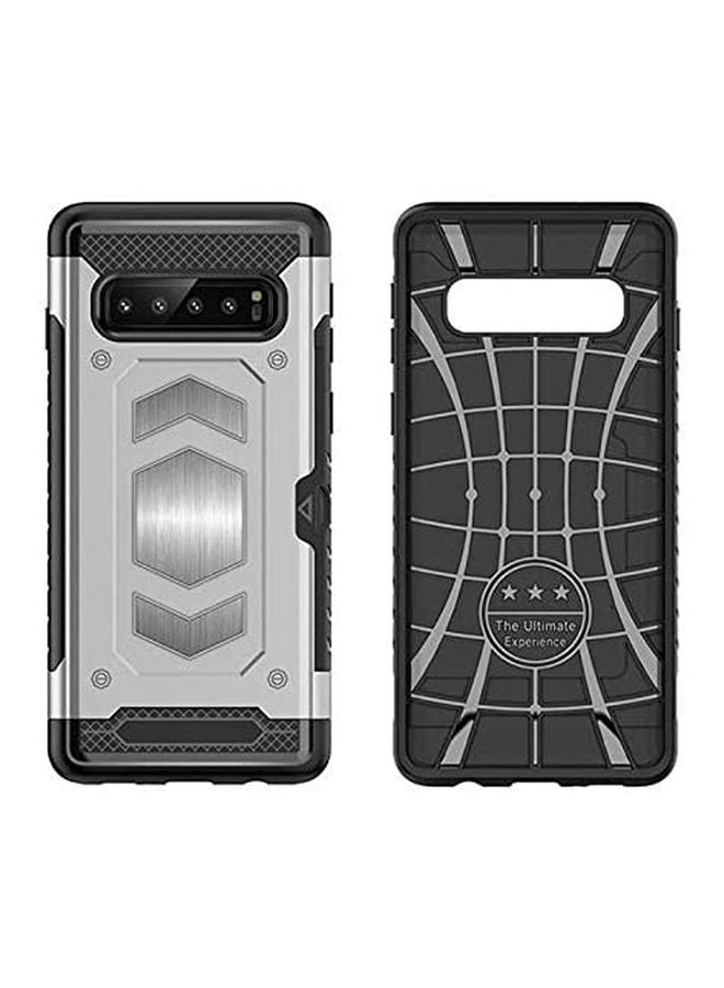 For Samsung Galaxy S10 Plus Shockproof Hybrid Tpu Hard Pc Armor Case Wallet Mobile Accessories Black  - Image 1
