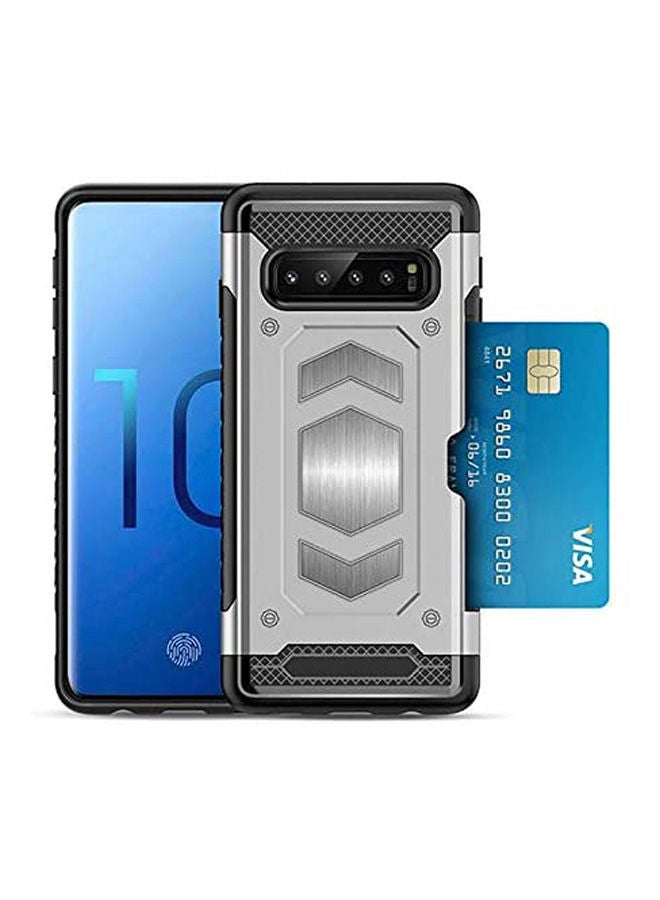 For Samsung Galaxy S10 Plus Shockproof Hybrid Tpu Hard Pc Armor Case Wallet Mobile Accessories Black  - Image 2