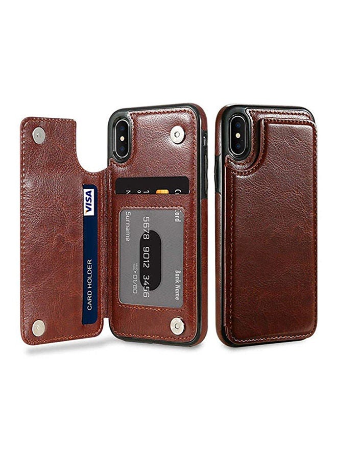 Wallet Case For Iphone X S Max Brown  - Image 1