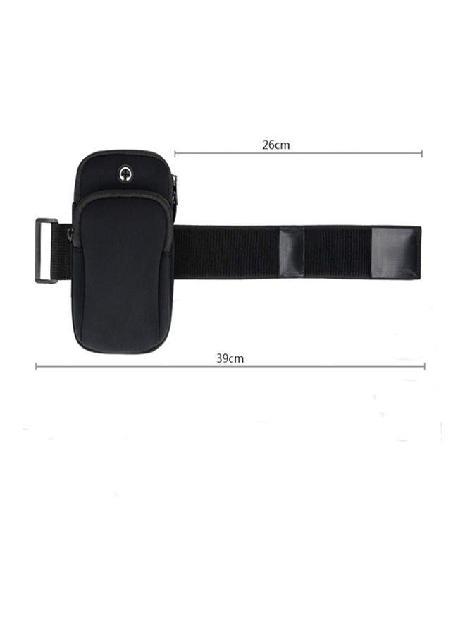 Phone Arm Band Gym Holder Bag For Arm Polyester Outdoor Running Armband For Iphone Xs Max/Xr/Xs/8/Plus/7 6S /Samsung Galaxy/Up To 6.5 Inch Phones Cards Keys Black - Image 1