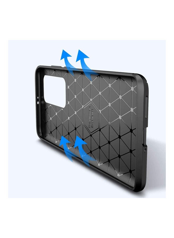 For Huawei P40 Pro Carbon Fibre Grip Slipresistant Soft Tpu Silicone Shockproof Protection Case Cover Black - Image 2