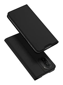 Case For Xiaomi Poco F3 / Xiaomi Mi 11I,Synthetic Leather Kickstand Function Magnetic Closure Tpu Bumper Full Body Protection Flip Case Black