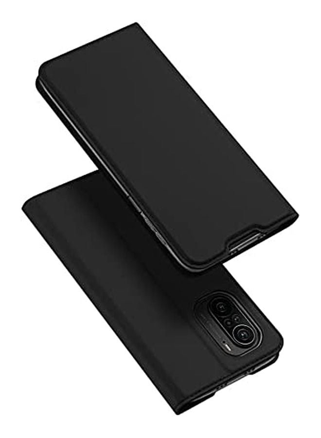 Generic - Case For Xiaomi Poco F3 / Xiaomi Mi 11I,Synthetic Leather Kickstand Function Magnetic Closure Tpu Bumper Full Body Protection Flip Case Black - Image 1