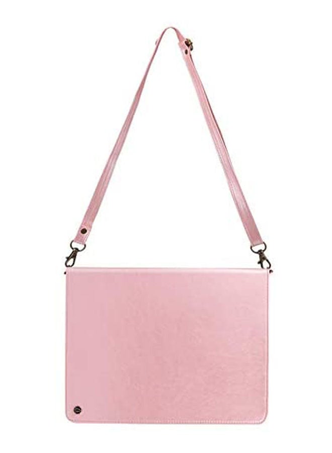 For Ipad Pro  2020 Stylish Envelope Wallet Shoulder Strap Tablet Flip Multifunctional Case Cover Rose - Image 2