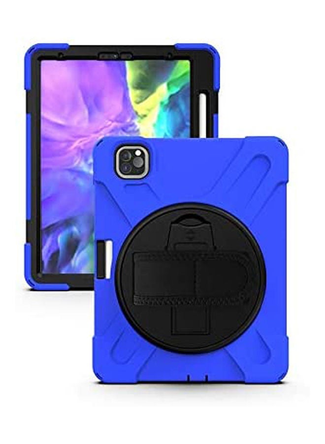 Ipad Pro  2020 Silicone Tablet Case Cover With Detachable Shoulder Strap Blue/Black - Image 2