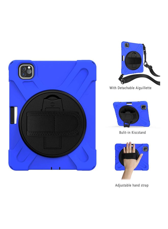 Ipad Pro  2020 Silicone Tablet Case Cover With Detachable Shoulder Strap Blue/Black - Image 1
