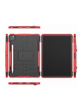 For Ipad Pro  2020 Heavy Duty Armor Tough Hybrid Shockproof Dual Layer Kickstand Protective Case Cover Black/Red - v1628498419/N49854947A_1