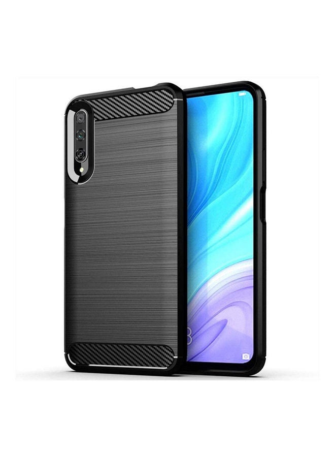 For Huawei Honor Y9S Case Cover Shell-Carbon Fiber Material Case Black - Image 1