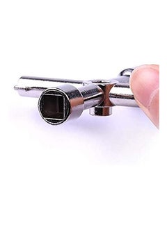 Generic 1Pcs 4 In 1 Alloy Triangle/Square Universal Cross Triangle Key For Train Electrical Elevator Cabinet Valve Silver  - Image 2