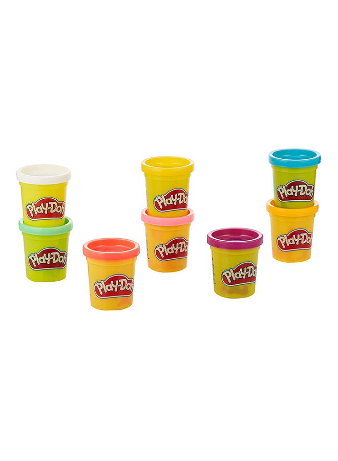 مجموعة صلصال غير سام بألوان قوس قزح من بلاي-دوه مكونة من 8 قطع مع 8 ألوان - Image 1