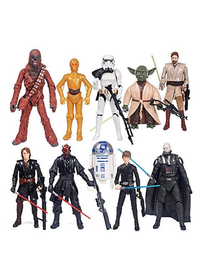 Generic - Star Wars Figure Luke Skywalker Clone Storm Trooper Phase Captain Jango Fett Darth Maul Action Figures 10- Piece - Image 1