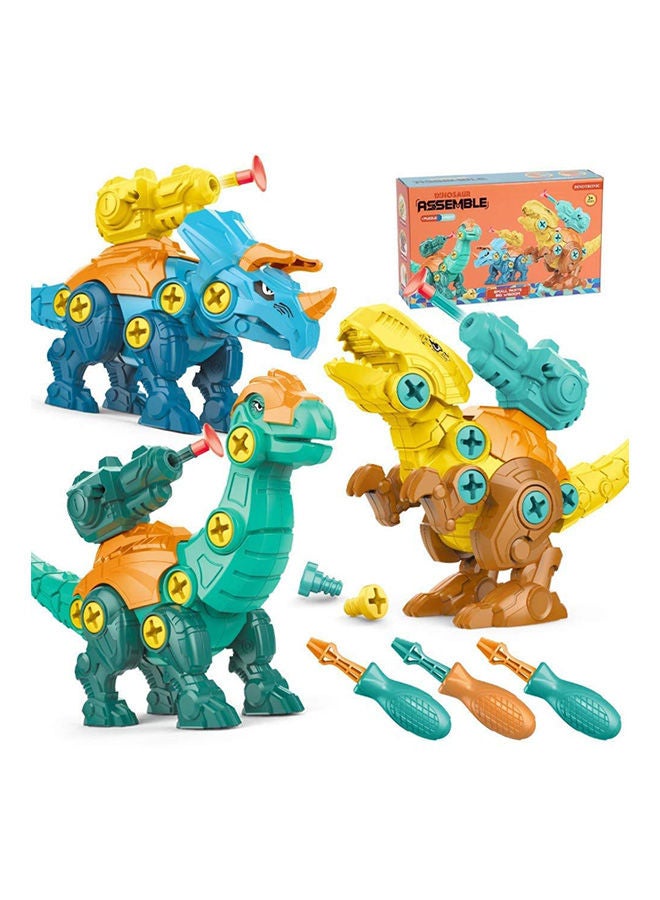 3 Pack Dino Building Set With Screwdrivers Drill Diy Construction Play Kit Stem Learning Gifts - Image 1