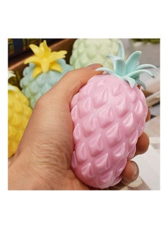 1 Pcs Stress Ball Fidget Toy Cute Pineapple Ball Stress Relief Squeeze Stretchy Ball Soft Sensory Toy  Pink Pink