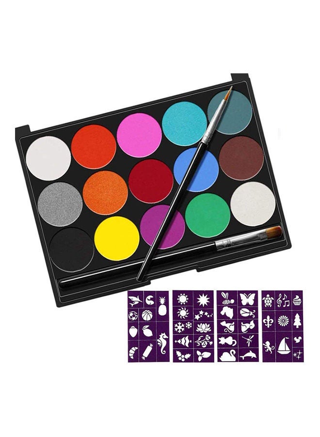 Face Paint Kits For Kids - 15 Colors Non-Toxic Professional Quality Palette Quality Body Face Painting Supplies  - Image 1