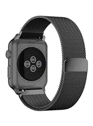 Magnetic Loop Stainless Steel Metal Strap Watch Bands For Apple Watch Black - v1628499610/N49859036A_1