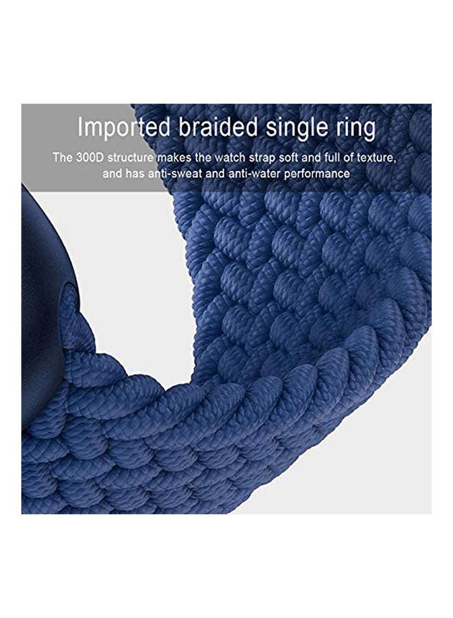 Sport Watch Bands Compatible with Braided Solo Loop Apple Watch Band 38mm/40mm,Soft Stretchy Braided Wristband for Iwatch Series 1/2/3/4/5/6/SE Blue - Image 2