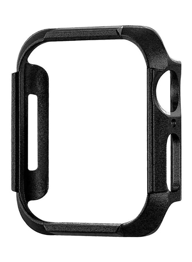 Iwatch case for Apple watch series 4 / 5 / 6 frosted PC armor case(44mm) Black - Image 1