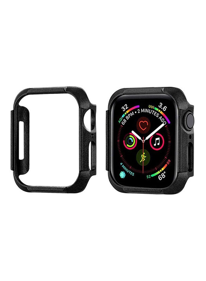 Iwatch case for Apple watch series 4 / 5 / 6 frosted PC armor case(44mm) Black - Image 2