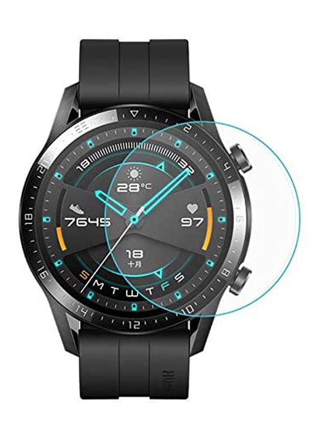 [Bubble Free, Anti-Scratch, Shatter-Proof] 9H Hardness High Definition Protective Glass for Huawei Watch GT 2 46mm Clear - Image 1