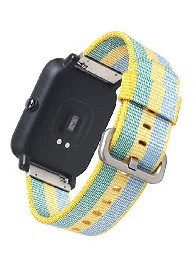 20mm Premium Nylon Sport Band Bracelet for Huami Amazfit Bip S Band Yellow - Image 1