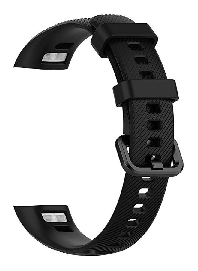 Generic - Silicone Wristband For Huawei Honor Band 4/Band 5 Smart Watch Replacement Bracelet Strap - Black - Image 1