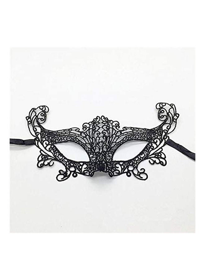 قناع نسائي أجوف من الدانتيل بفتحة للعين مناسب للحفلات من قطعة واحدة - Image 1