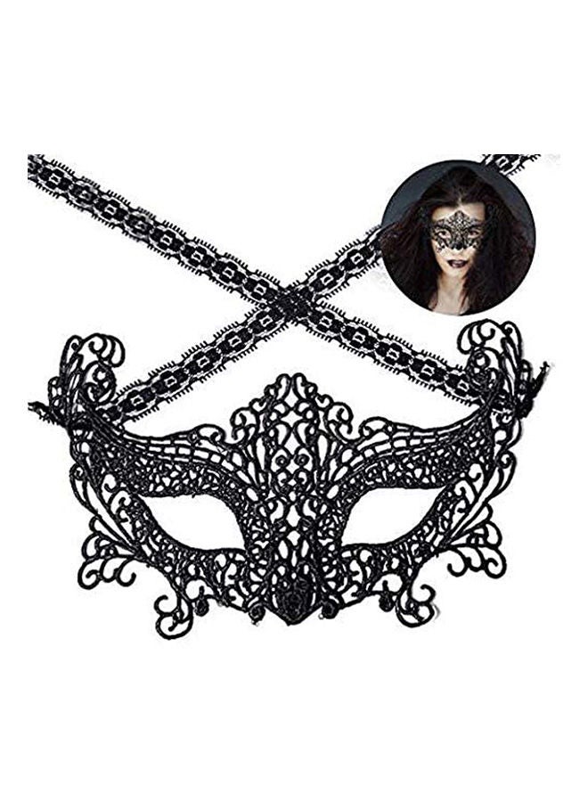 قناع نسائي أجوف من الدانتيل بفتحة للعين مناسب للحفلات من قطعة واحدة - Image 2