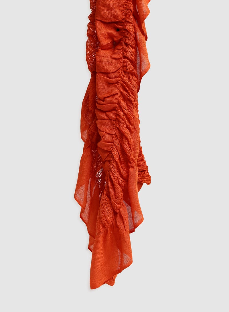 Aila Casual Regular Scarf Orange - Image 2