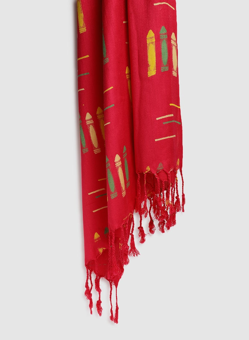 Aila Casual Regular Scarf Pink - Image 2