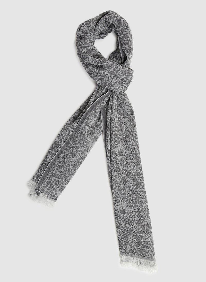Aila Casual Regular Scarf Grey  - Image 1