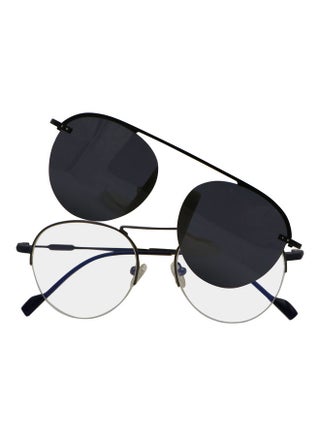 Aviator Anti-Blue Light Eyeglasses With Clip On Sunglasses - v1628503792/N49936643A_1