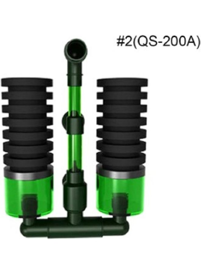 Double Head Biochemical Sponge Filter Practical Fish Tank Equipment Green/Black - Image 2