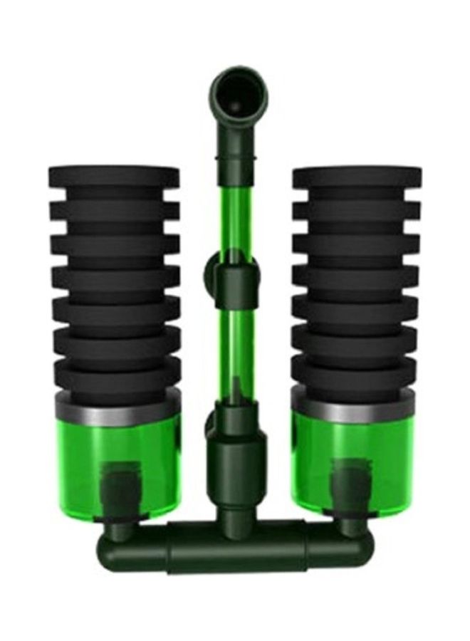 Double Head Biochemical Sponge Filter Practical Fish Tank Equipment Green/Black - Image 1