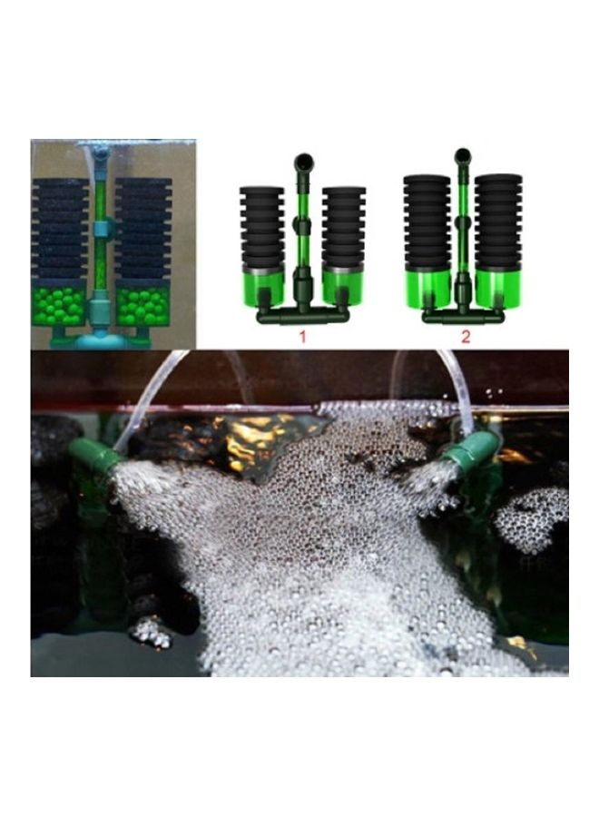 Double Head Biochemical Sponge Filter Practical Fish Tank Equipment Green/Black - Image 5