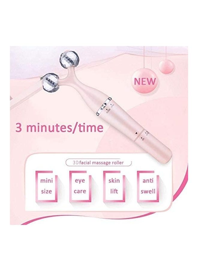 Toshionics - 3 in1 Portable Electric 3D Face Roller Massager White/Silver - Image 1