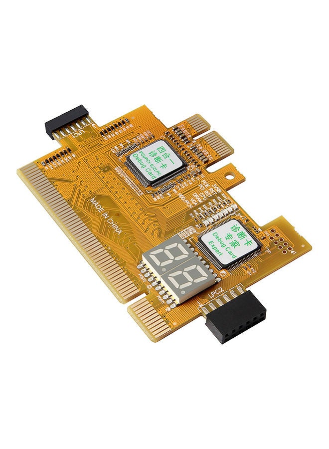 PCI PCI-E LPC Desktop Four-In-One Diagnostic Card Yellow - Image 4