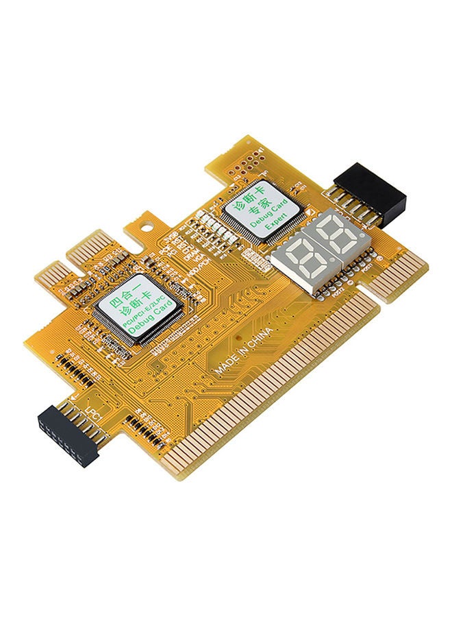 PCI PCI-E LPC Desktop Four-In-One Diagnostic Card Yellow - Image 5