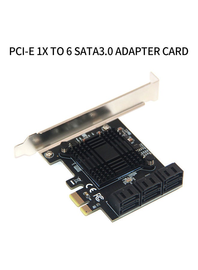 PCI-E 1X To 6 SATA3.0 Adapter Card Black - Image 5