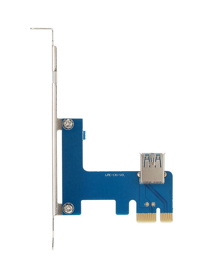 بطاقة توسيع من منفذ PCI-E إلى 4 منافذ PCI-E مع كابل USB 3.0 أزرق - Image 5