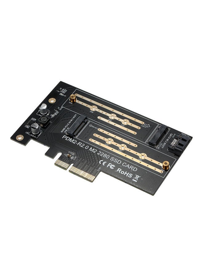 Generic - M.2 NVME To PCI-E X4 Expansion SSD Adapter Card Black - Image 1